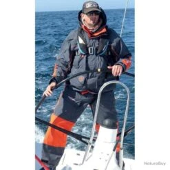 Ensemble Veste Et Pantalon Sakura Gros Temps V2 - Gris/Orange - M