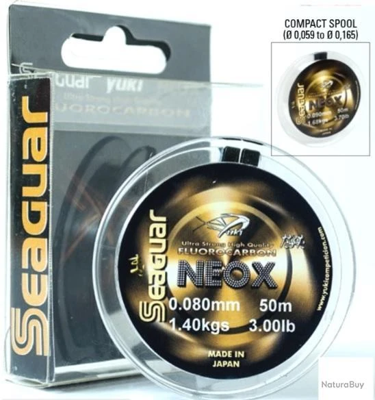 FIL FLUORO SEAGUAR NEOX 50M 0.11mm - 2.65kg 1 FIL FLUORO SEAGUAR NEOX 50M 0.11mm - 2.65kg