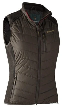 Gilet Marron Matelassé Lady Caroline Deerhunter Marron