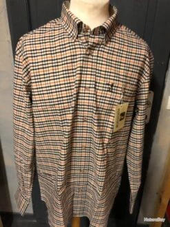 HANGAR33 CHEMISE PERCUSSION BEAUGENCY VERT/OCRE TAILLE 2XL