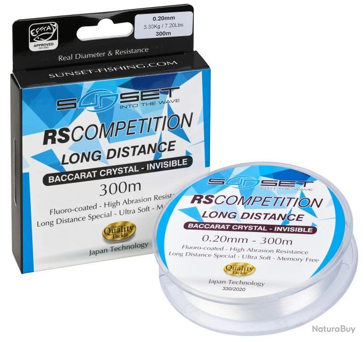 SUNSET Nylon Rs Competition Long Distance Baccarat Crystal 0,25Mm 300M 18/100-2,6KG 1 SUNSET Nylon Rs Competition Long Distance Baccarat Crystal 0,25Mm 300M 18/100-2,6KG