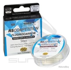 Nylons Fluorocarbon Sunset Super Soft RS Compétition - 50 M / 0.25 Mm / 4.60 Kg