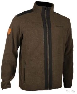 Somlys Veste Tricot Gratté Chaud Polaire Ligne Classie Vert 416