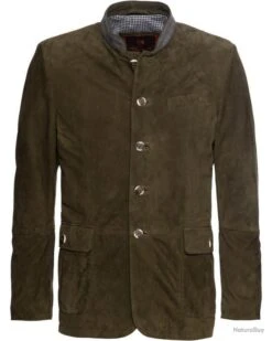 Veste Janker En Cuir Couleur Roseau.