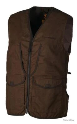GILET BROWNING FIELD. Brown
