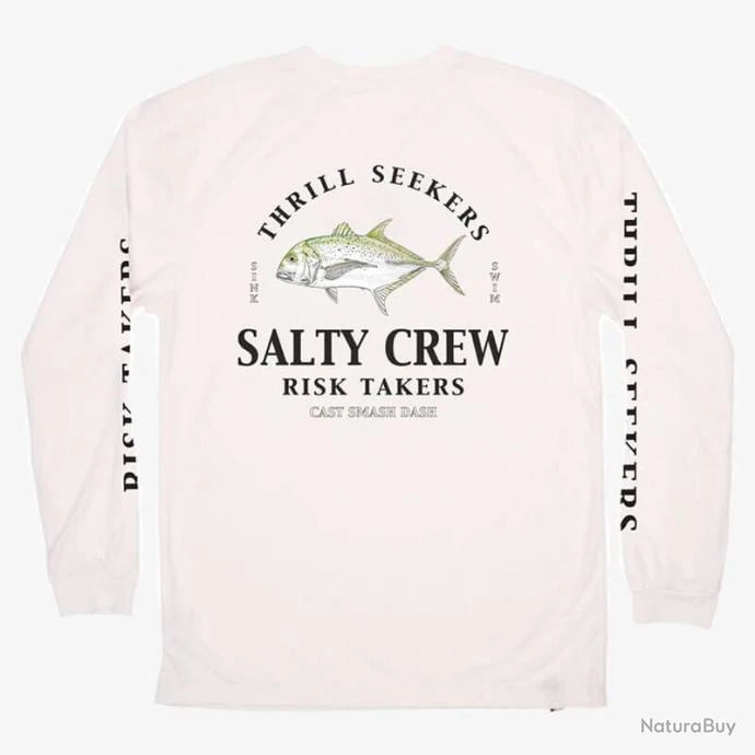 L-Shirt Salty Crew GT L/S Rashguard L Blanc 2 L-Shirt Salty Crew GT L/S Rashguard L Blanc – Image 2
