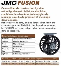 Fusion 68 Soie 6/8 Moulinet Mouche JMC 5 Fusion 68 Soie 6/8 Moulinet Mouche JMC -Pêche Soldes Boutique 00003 Fusion 68 Soie 6 8 Moulinet Mouche JMC
