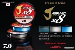 J-Braid Bleu Grand X8 270 M Tresse Daiwa 18/100 / #1,5 / 12.5 Kg / 28 Lb 6 J-Braid Bleu Grand X8 270 M Tresse Daiwa 18/100 / #1,5 / 12.5 Kg / 28 Lb -Pêche Soldes Boutique 00003 J Braid Bleu Grand X8 270 M Tresse Daiwa 18 100 1 5 12.5 kg 28 lb