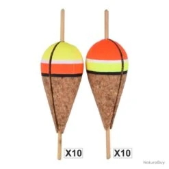 Streamline Garbolino Flotteur Truite - Poire - Par 20 - Fendue / 2 G / Jaune/Orange