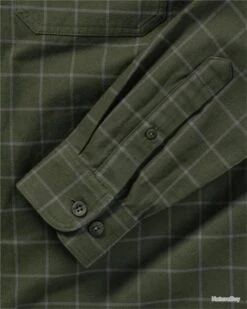 Chemise Element Check Couleur Olive. -Pêche Soldes Boutique 00005 Chemise Element Check Couleur Olive Taille S