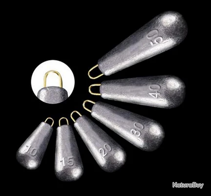 Plomb Pêche Lot De 5 Pièces 60g 2 Plomb Pêche Lot De 5 Pièces 60g – Image 2