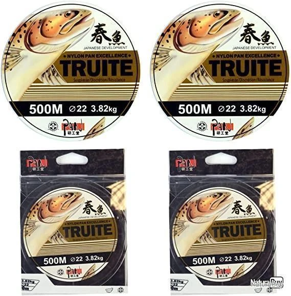 Pan Nylon Excellence Truite Bobine Fil 500m (Pack De 2) 0.22mm 3.82kg 1 Pan Nylon Excellence Truite Bobine Fil 500m (Pack De 2) 0.22mm 3.82kg